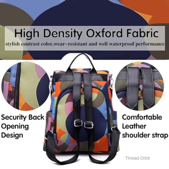 Anti-Theft Backpack Purse, Water-Resistant Daypack with Hidden Zipper main image 4